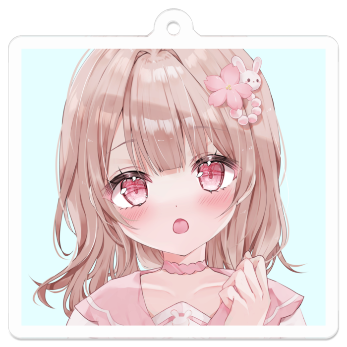 ななぽこアクリルキーホルダー50×50mm（アイコン画像：驚）