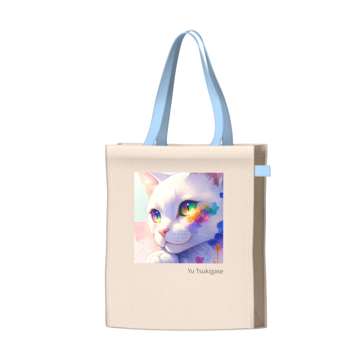 ツートンカラーバッグ - ブルー - W34 × H41 × D14cm