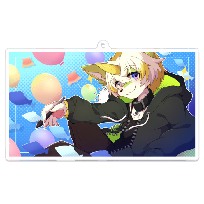 【Vtuber活動5周年記念】「ゆっくり自分のペースで」アクリルキーホルダー Lサイズ - 100 x 100 (mm)