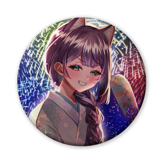 HICAT夏コラボ記念(花火)ブリキ缶バッジ（バリュー） - 56mm(2)