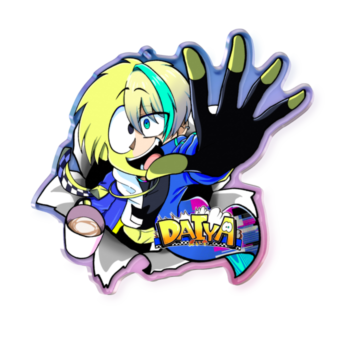 オーロラアクリルキーホルダー - 100 × 100mm