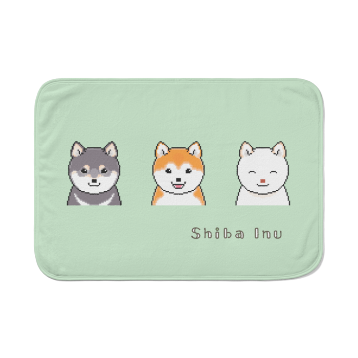 [グリーン] 柴犬ブランケット - 700 x 1000 (mm)/[Green] Shiba Inu Blanket