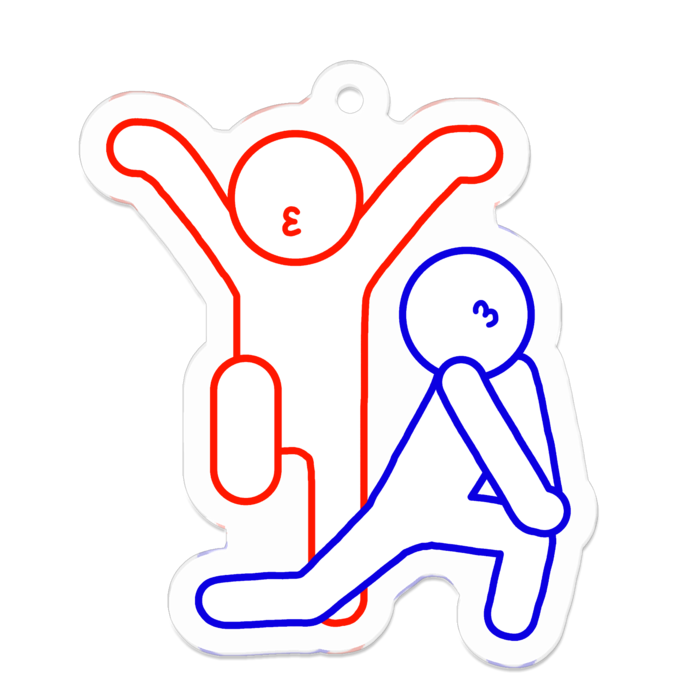 アクリルキーホルダー - 50 x 50 (mm)