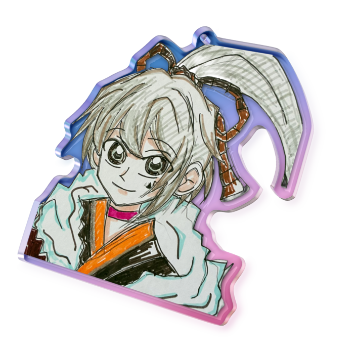 オーロラアクリルキーホルダー - 70 × 70mm