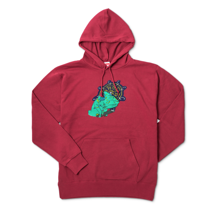 パーカー - XL - バーガンディ