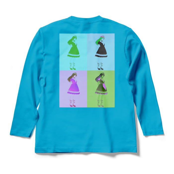 ロングスリーブTシャツ - M - ターコイズ②