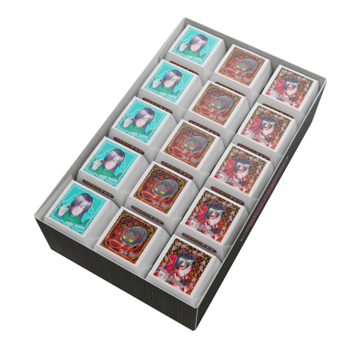 DECOチョコ45個 - 列ごとにデザイン(1)