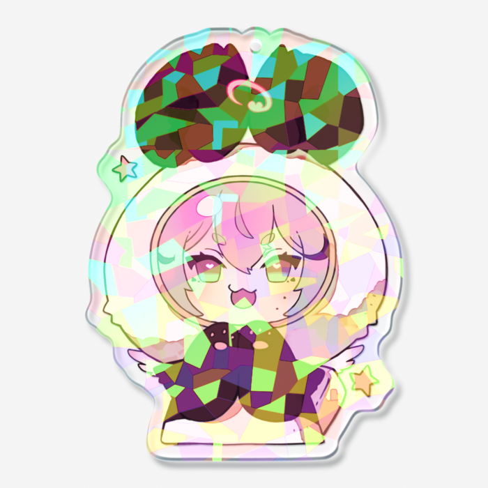 ホログラムアクリルキーホルダー - 70 × 70mm