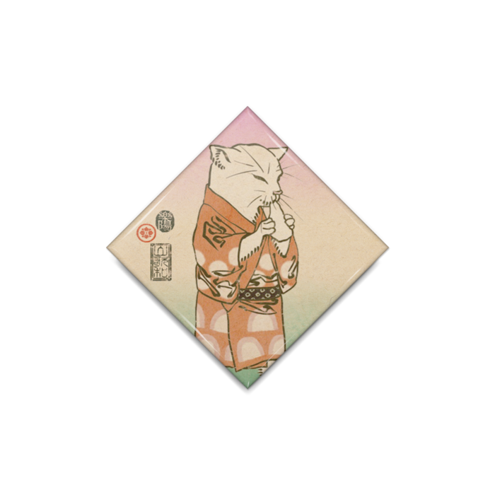 かまぼこ 缶バッジ - ひし形