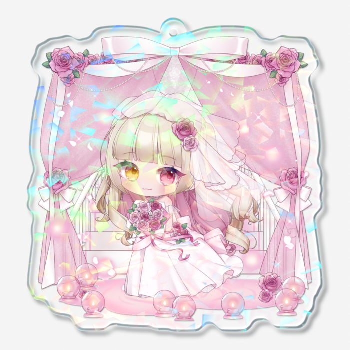 ホログラムアクリルキーホルダー - 70 × 70mm