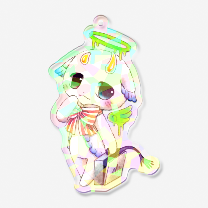 ホログラムアクリルキーホルダー - 70 × 70mm