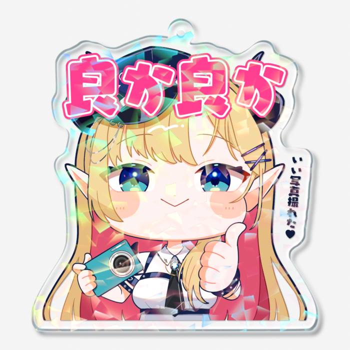 ホログラムアクリルキーホルダー - 70 × 70mm