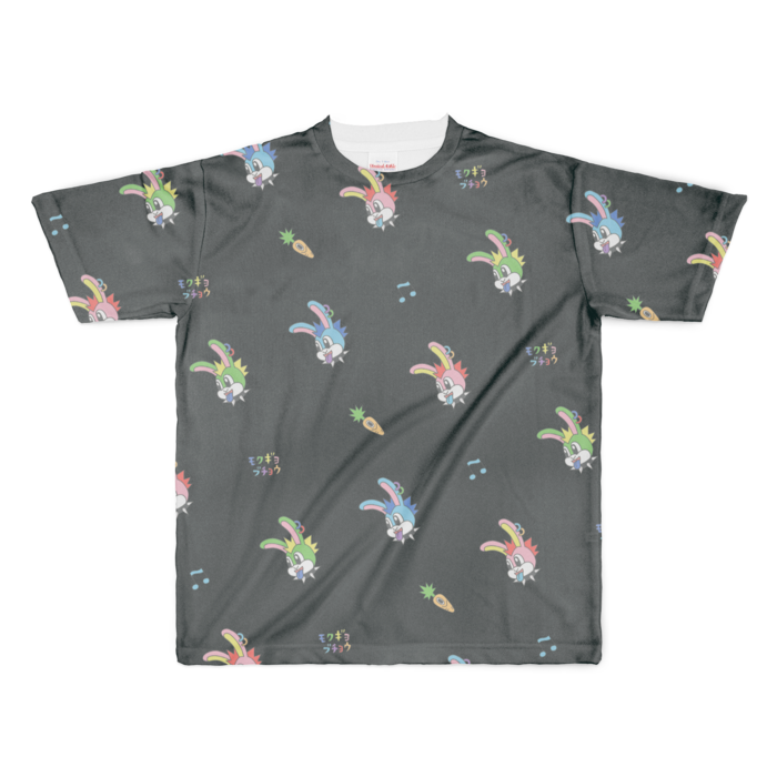 フルグラフィックTシャツブラック - XL - 両面印刷