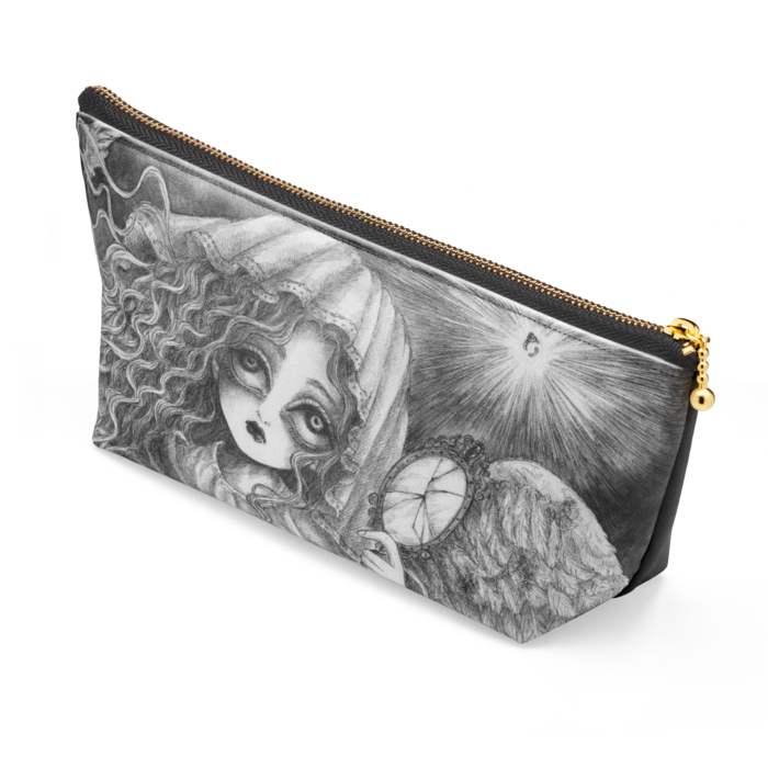 ポーチ - 長さ21.5cm / 高さ10cm - ブラック