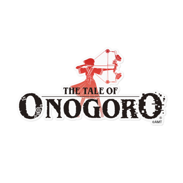 『オノゴロ物語』ロゴ（カラー）ステッカー - 160 x 160 (mm) - ホワイト