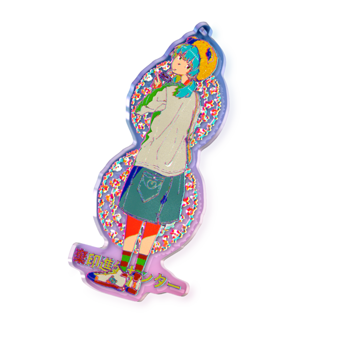 オーロラアクリルキーホルダー - 100 × 100mm