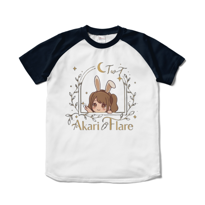 ラグランTシャツ - S - ホワイト×ネイビー