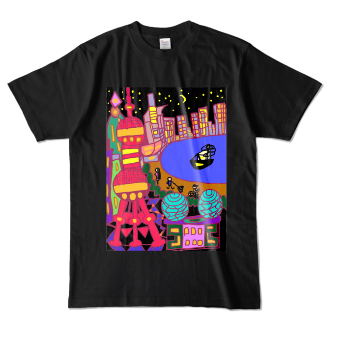 カラーTシャツ - L - ブラック (濃色)