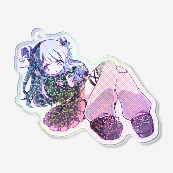 ホログラムアクリルキーホルダー - 70 × 70mm