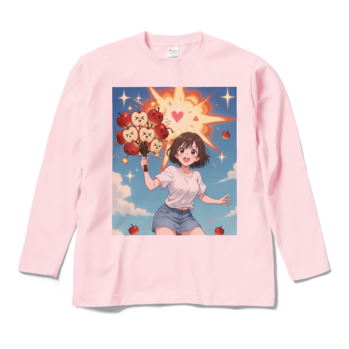 ロングスリーブTシャツ - M - ライトピンク