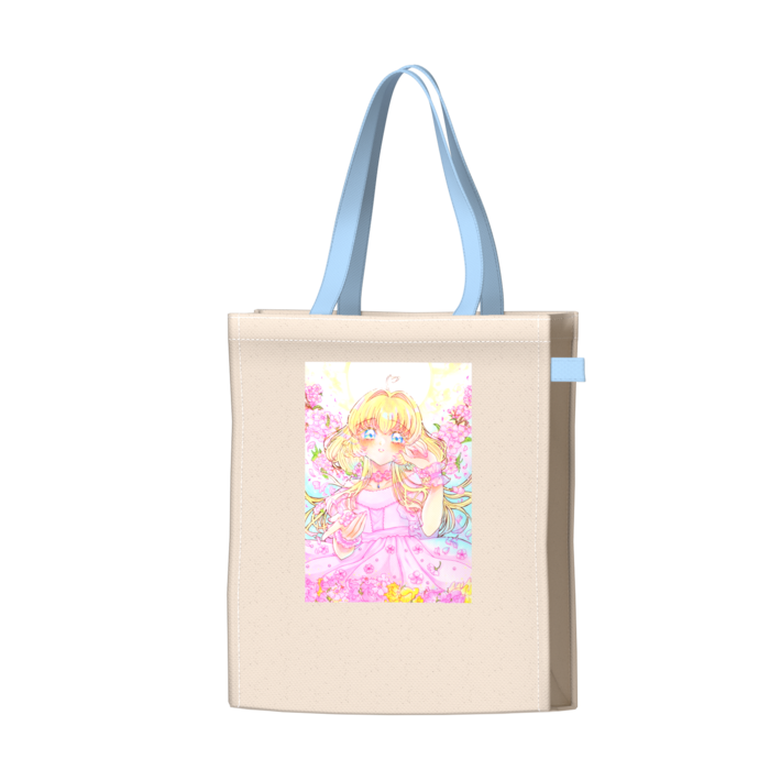 ツートンカラーバッグ - ブルー - W34 × H41 × D14cm