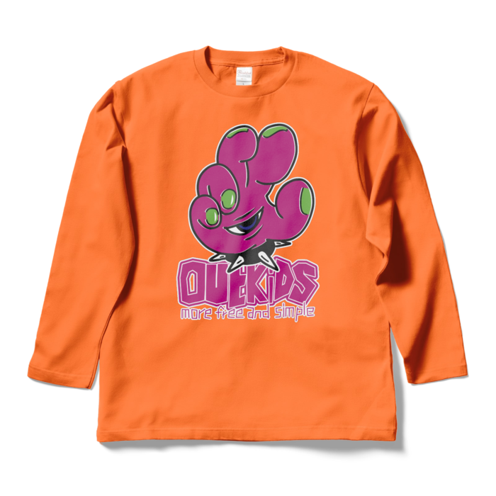 ロングスリーブTシャツ - L - オレンジ