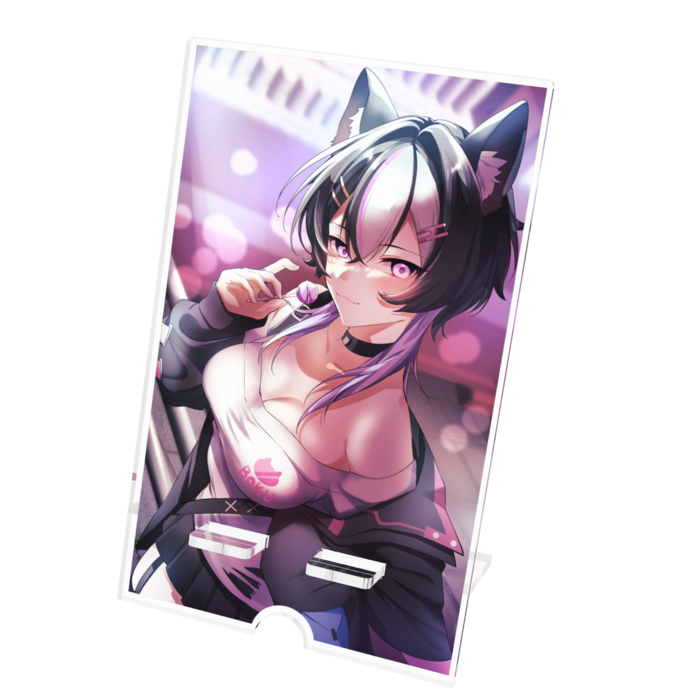 アクリルスマホスタンド - 100x160mm(ケーブル穴あり)