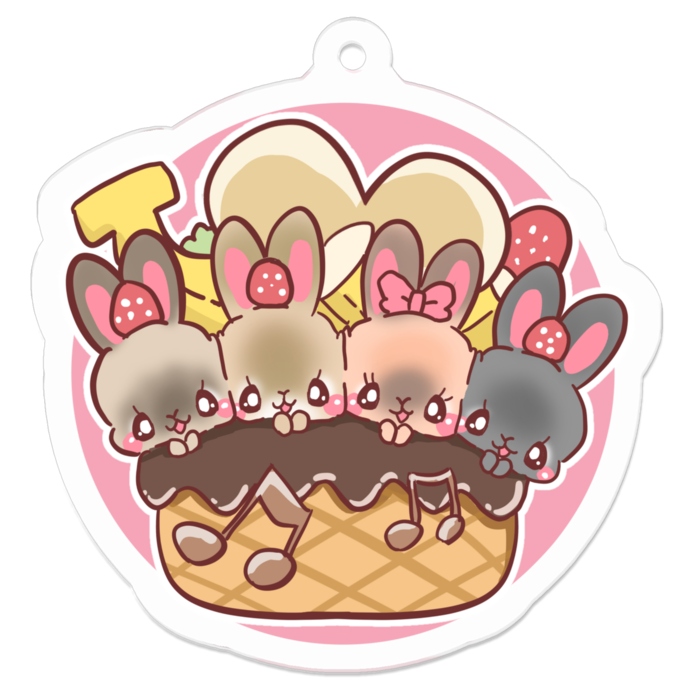 アクリルキーホルダー - 50 x 50 (mm)