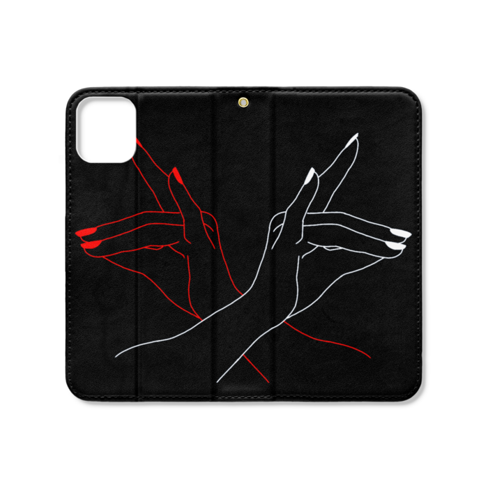 手帳型iPhoneケース（ベルトなし） - iPhone 11 - ストラップ穴 あり