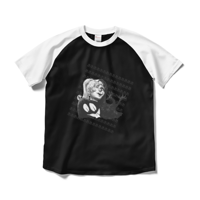 ラグランTシャツ - M - ブラック×ホワイト