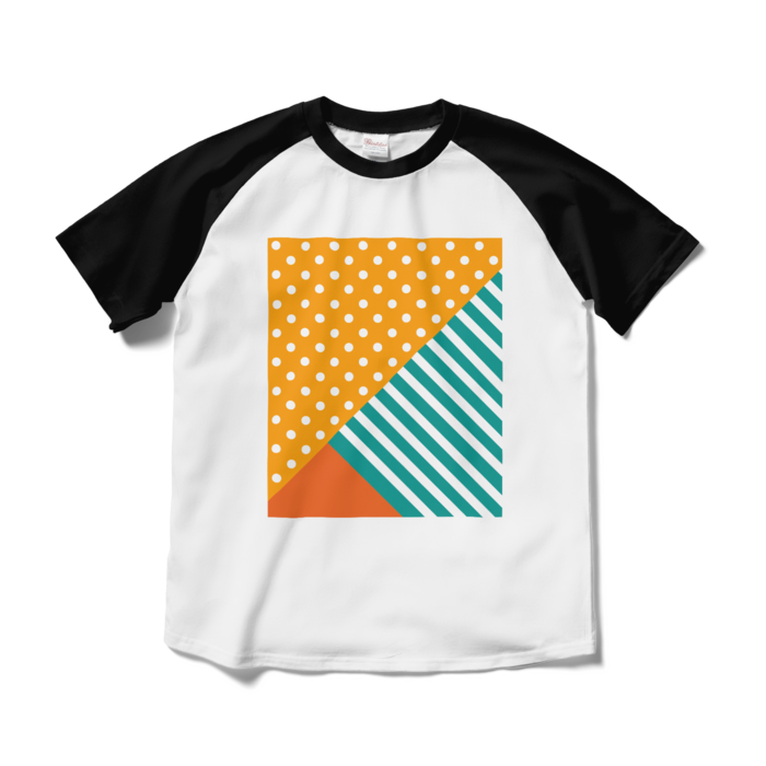 ラグランTシャツ - M - ホワイト×ブラック