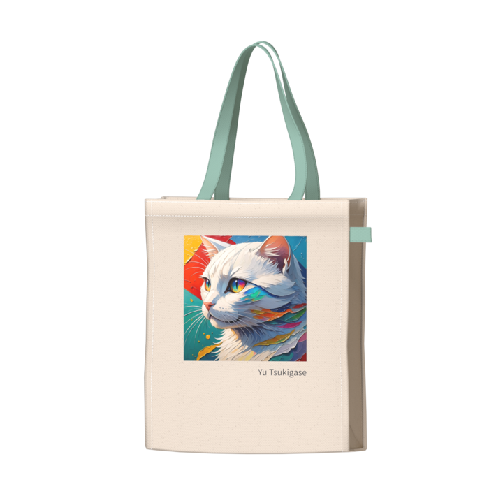 ツートンカラーバッグ - グリーン - W34 × H41 × D14cm