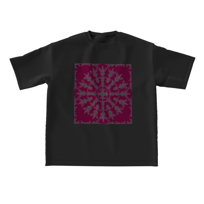 ビッグシルエットTシャツ - L - 正面・紫