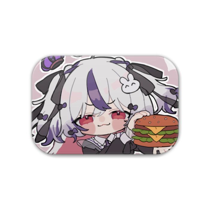 缶バッジ - 角丸 76x51mm(ハンバーガー)