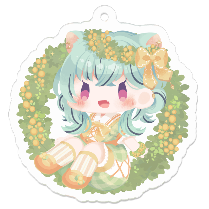 アクリルキーホルダー（コーティング） - 50 x 50 (mm)