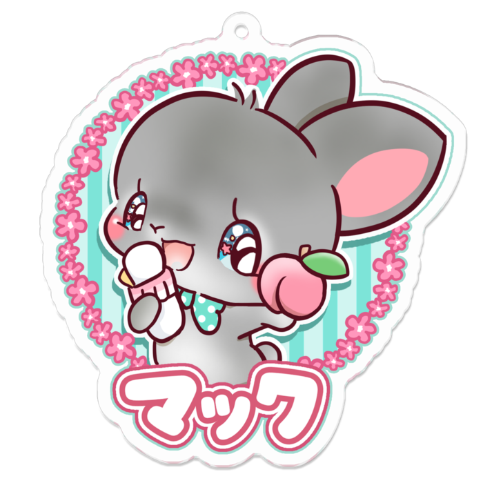 アクリルキーホルダー（コーティング） - 70 x 70 (mm)