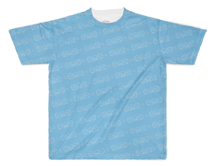 フルグラフィックTシャツ - XL - 両面印刷/スカイ