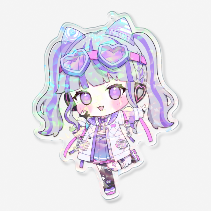 ホログラムアクリルキーホルダー - 100 × 100mm