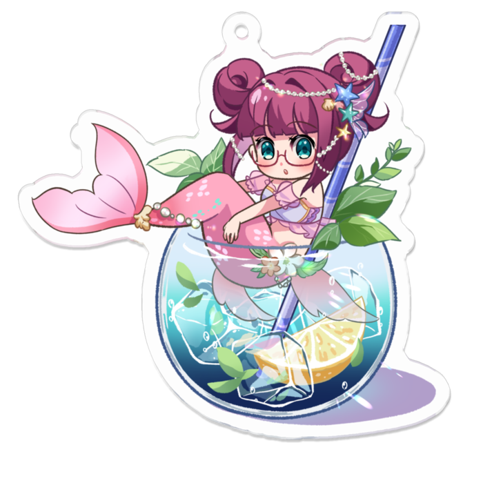 アクリルキーホルダー（コーティング） - 人魚川さん