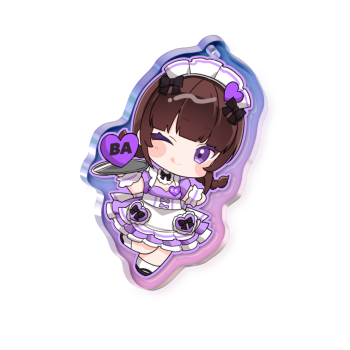 オーロラアクリルキーホルダー - 50 × 50mm