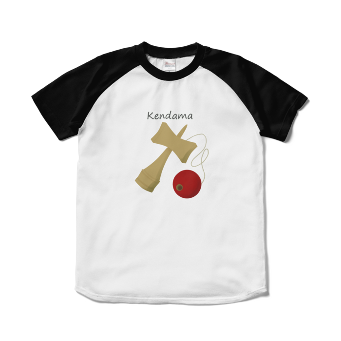 ラグランTシャツ - S - ホワイト×ブラック