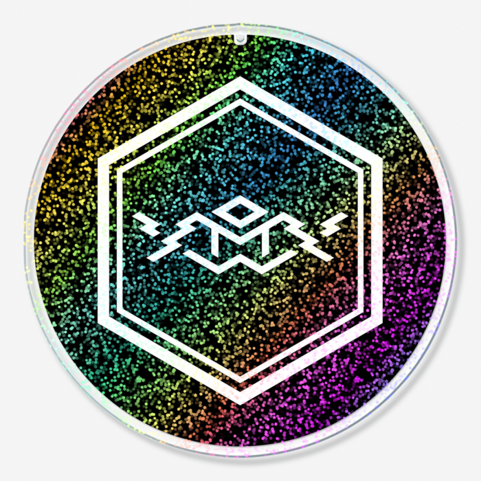 ホログラムアクリルキーホルダー - 100 × 100mm