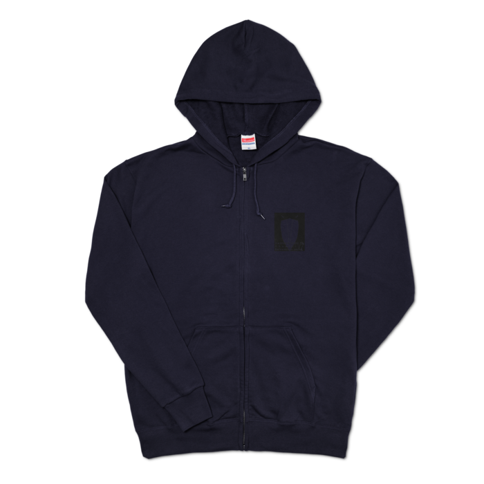 ジップパーカー - XL - 左胸(3)　ネイビー