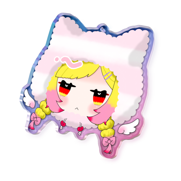 オーロラアクリルキーホルダー - 70 × 70mm