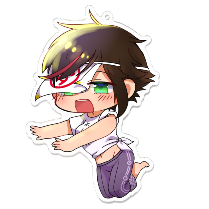 秋里夢女子アクリルキーホルダー - 100 x 100 (mm)