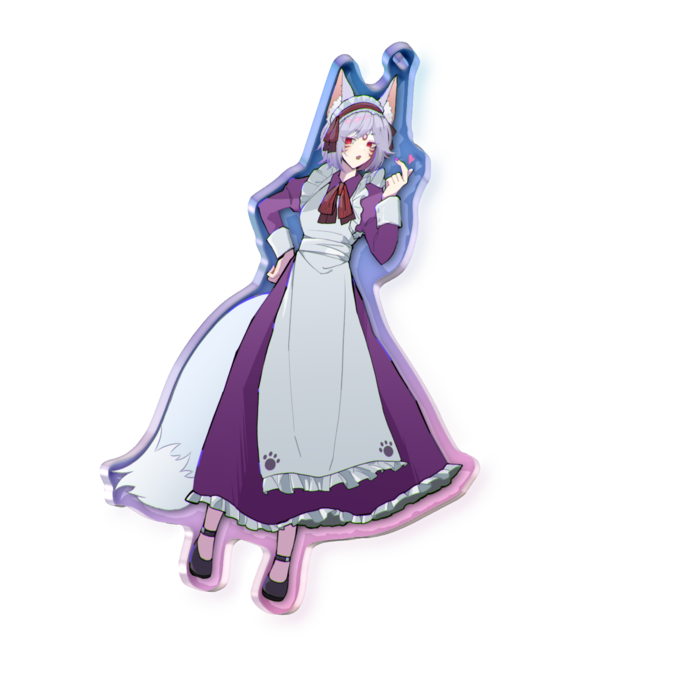 オーロラアクリルキーホルダー - 100 × 100mm