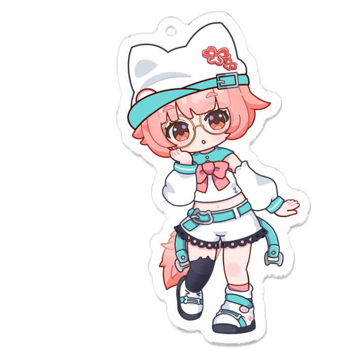 ピンクｘメガネ - 70 x 70 (mm)