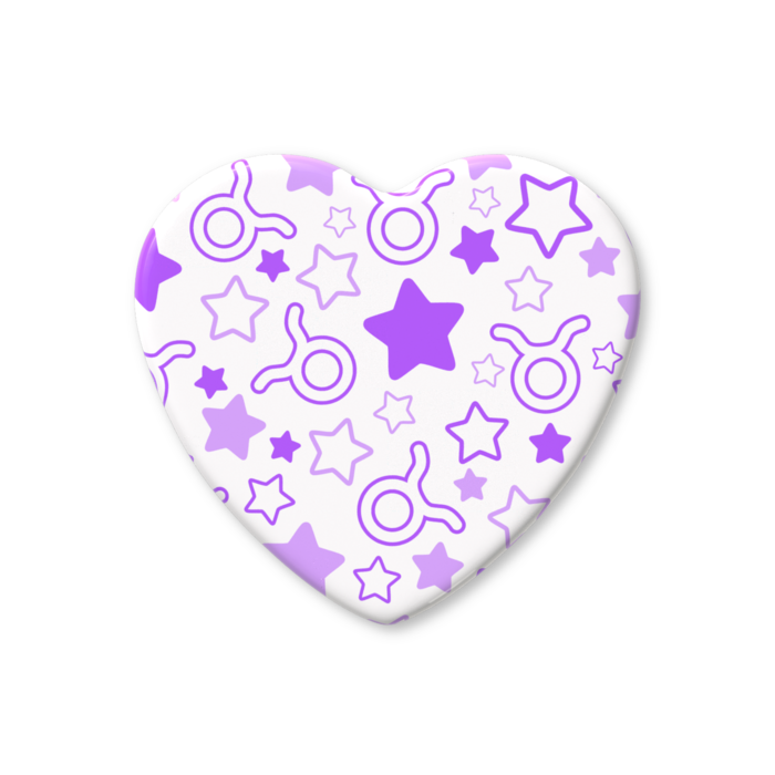 ハート缶バッジ - 57 × 52.5mm