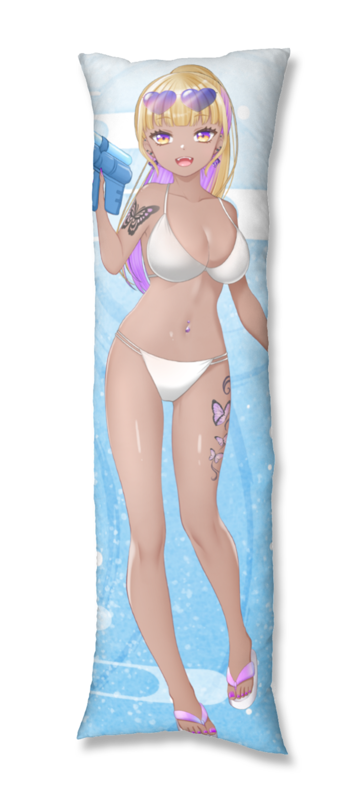 黒ギャル白水着(フリル無)