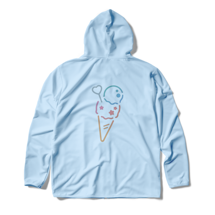 ジップパーカー - XL - ライトブルー